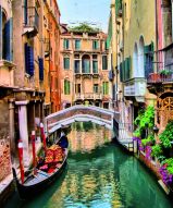 Фреска Красочная улица в Венеции