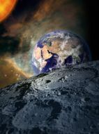 Фотообои Вид с Луны на Землю