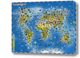 Картина Детская карта мира